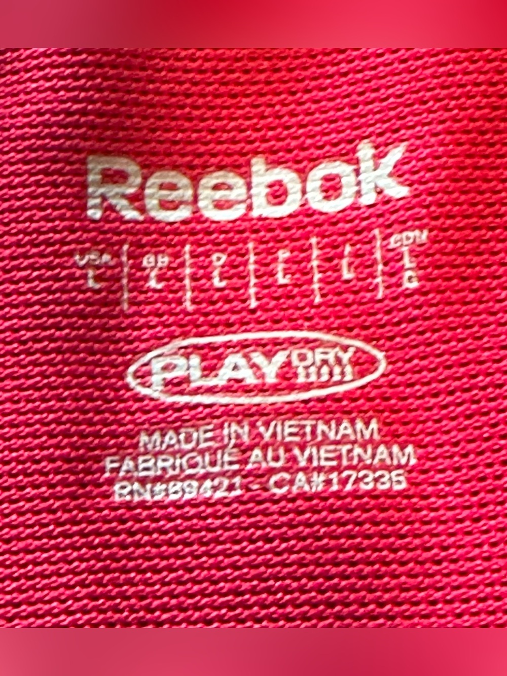 NWT Reebok EasyTone PlayDry Red Short Sleeve Activewear Top L - Picture 5 of 6